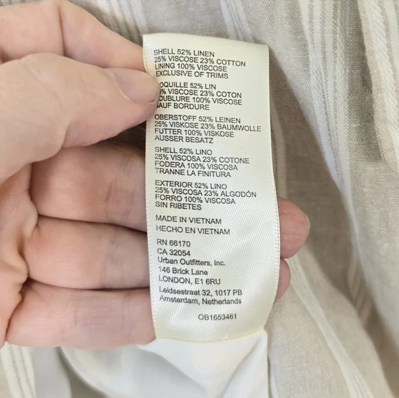 NWT Free People Linen Blend Fern Relaxed Oversized Blazer Dusty Beige Sm… - Picture 10 of 12